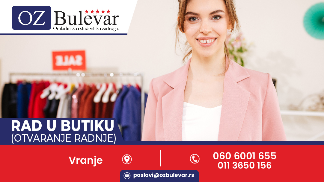 Rad u butiku (otvaranje radnje)