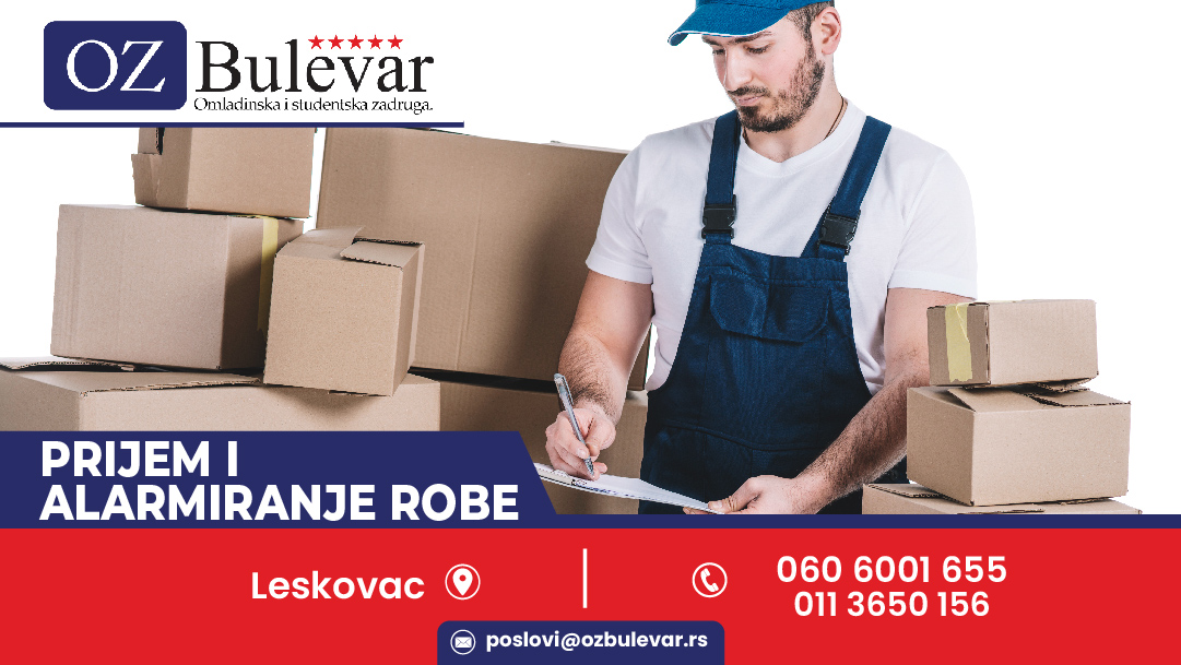 Radnik na prijemu i alarmiranju robe