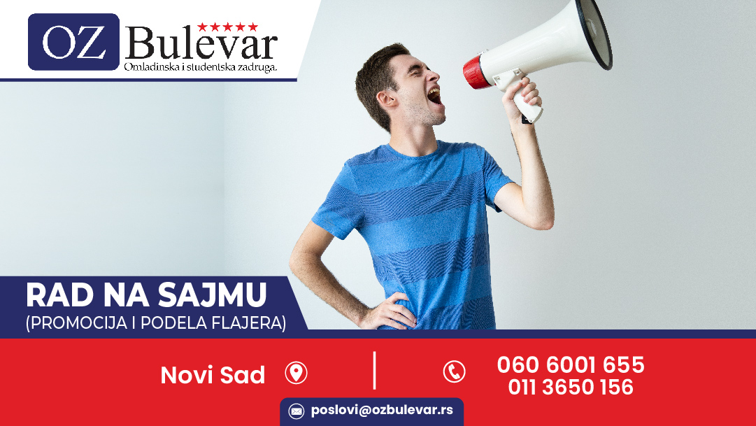  Radnik na sajmu (promocija i podela flajera)