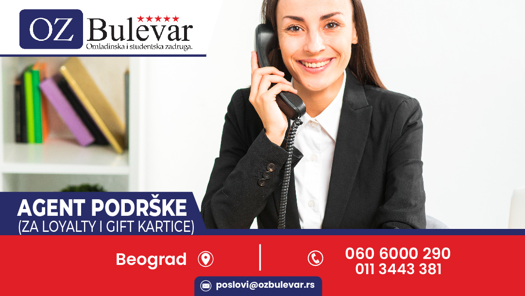 Agent podrške za Loyalty i Gift kartice