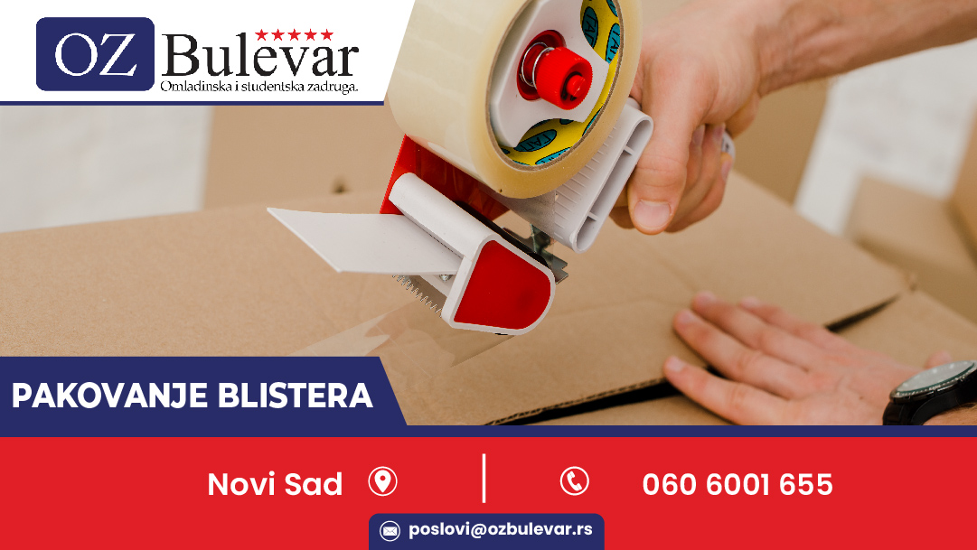 Radnik na pakovanju blistera