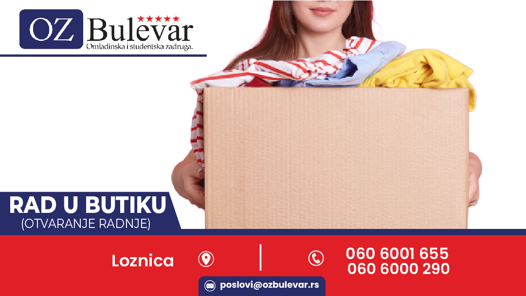 Rad u butiku (fizički i pomoćni poslovi)