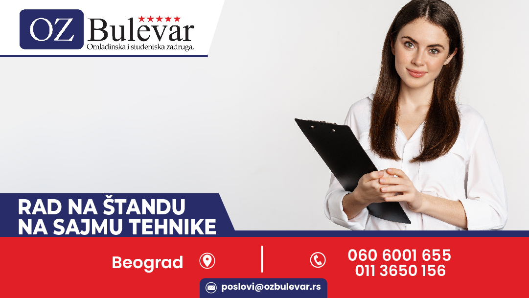 Rad na štandu na sajmu tehnike