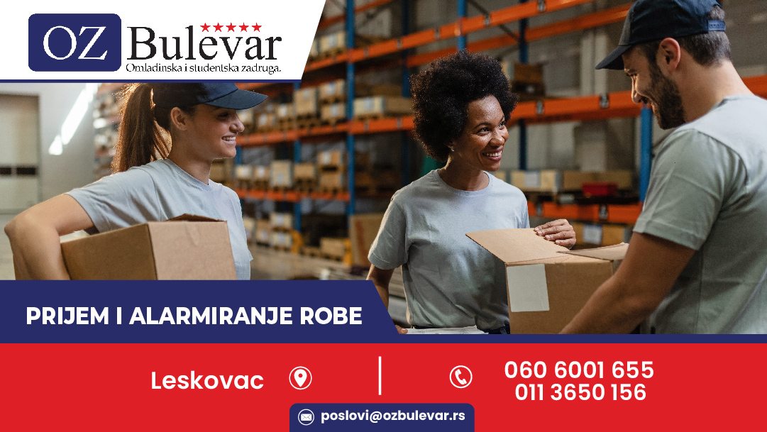 Radnik na prijemu i alarmiranju robe