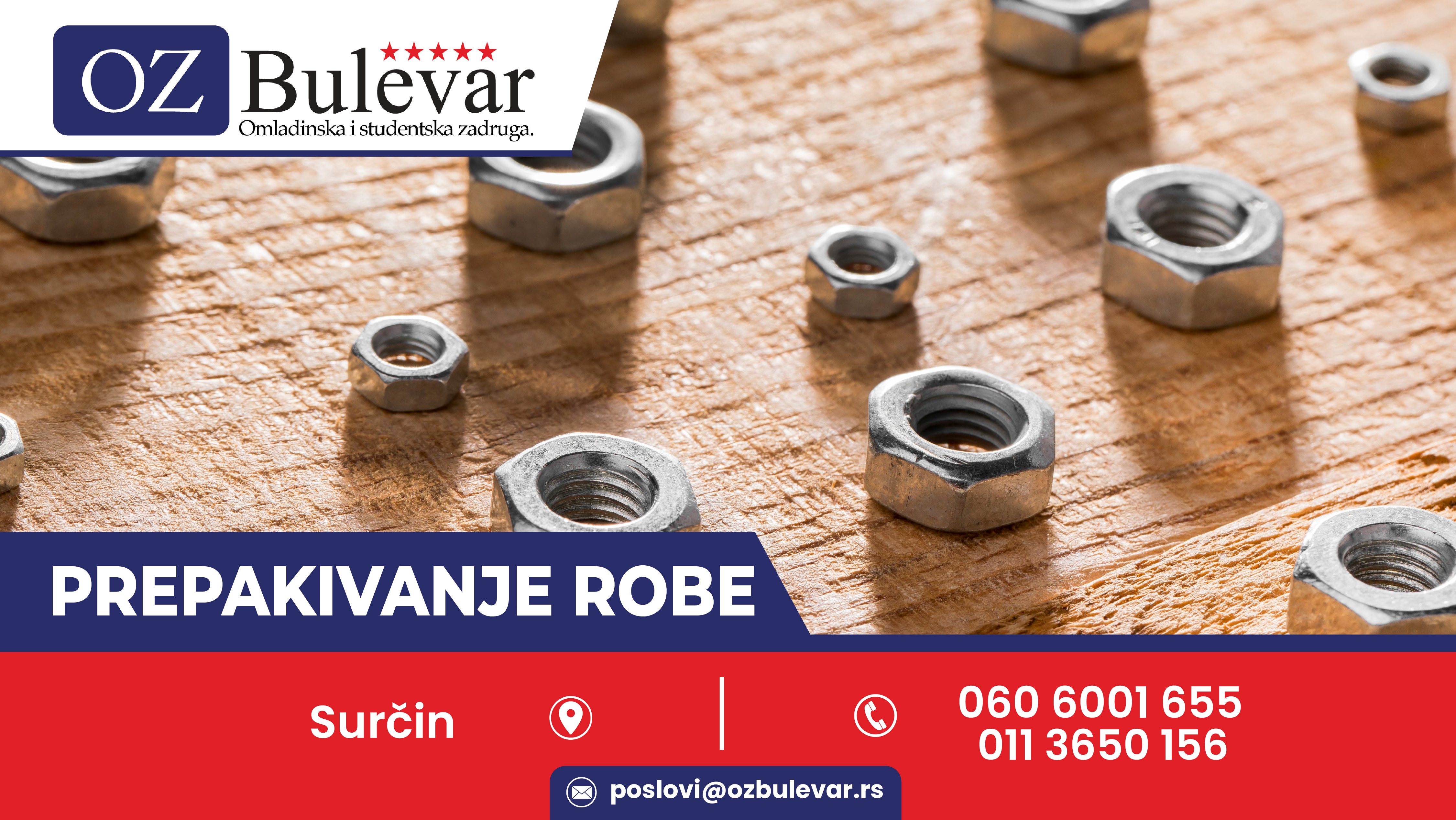 Pomoćni radnik u magacinu za prepakivanje robe