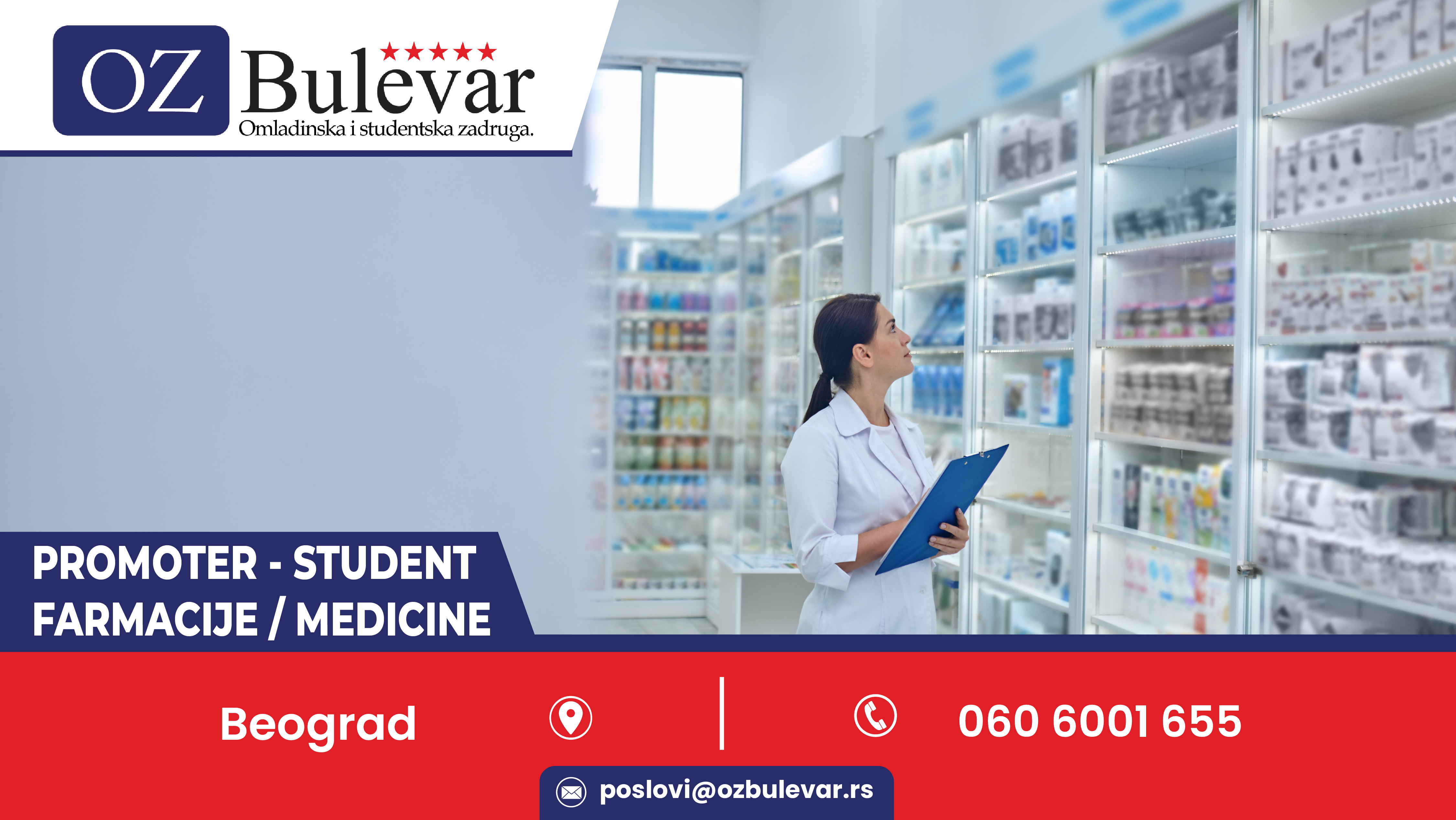 Promoter – student farmacije / medicine