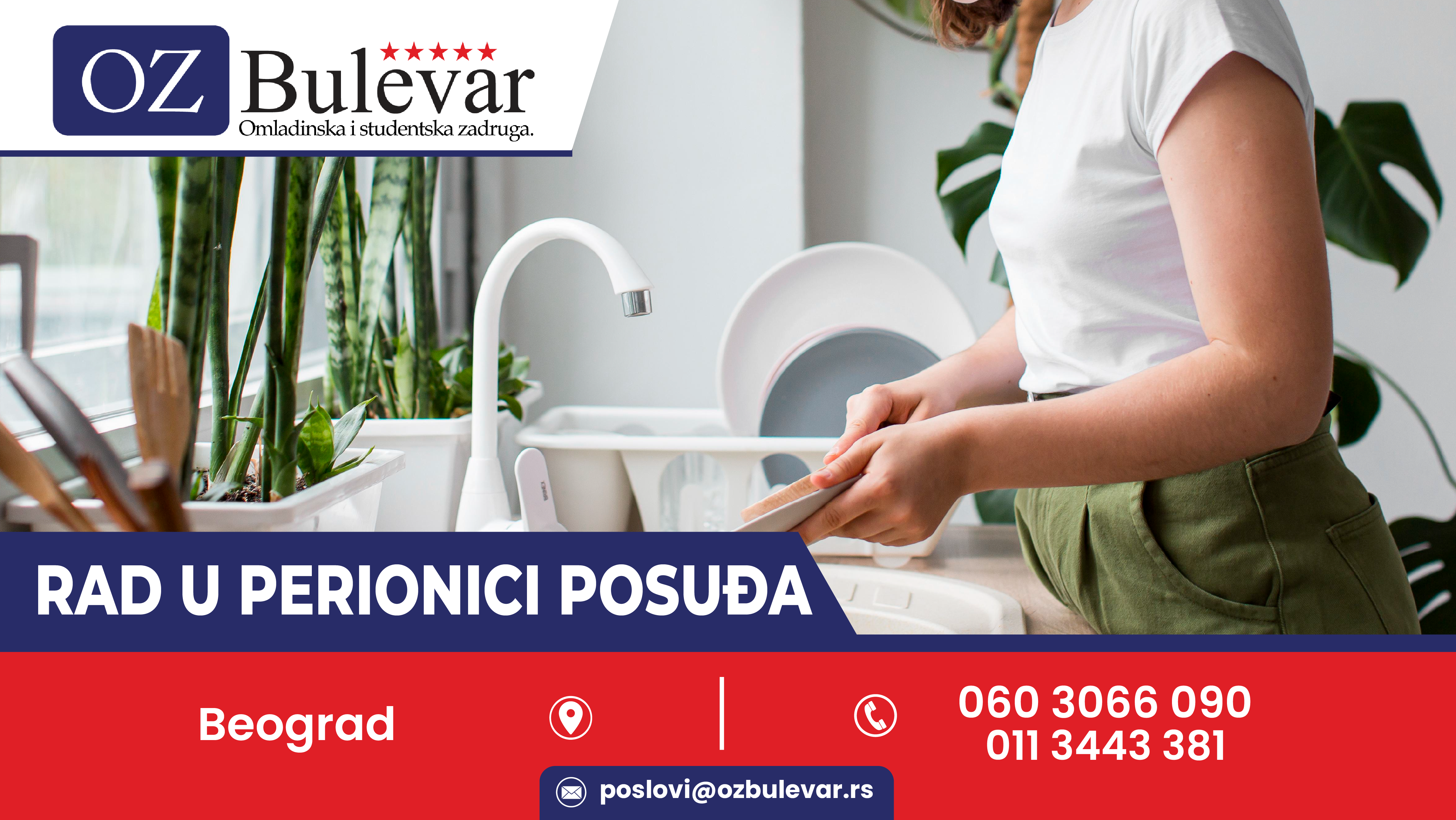 Radnik u perionici posuđa