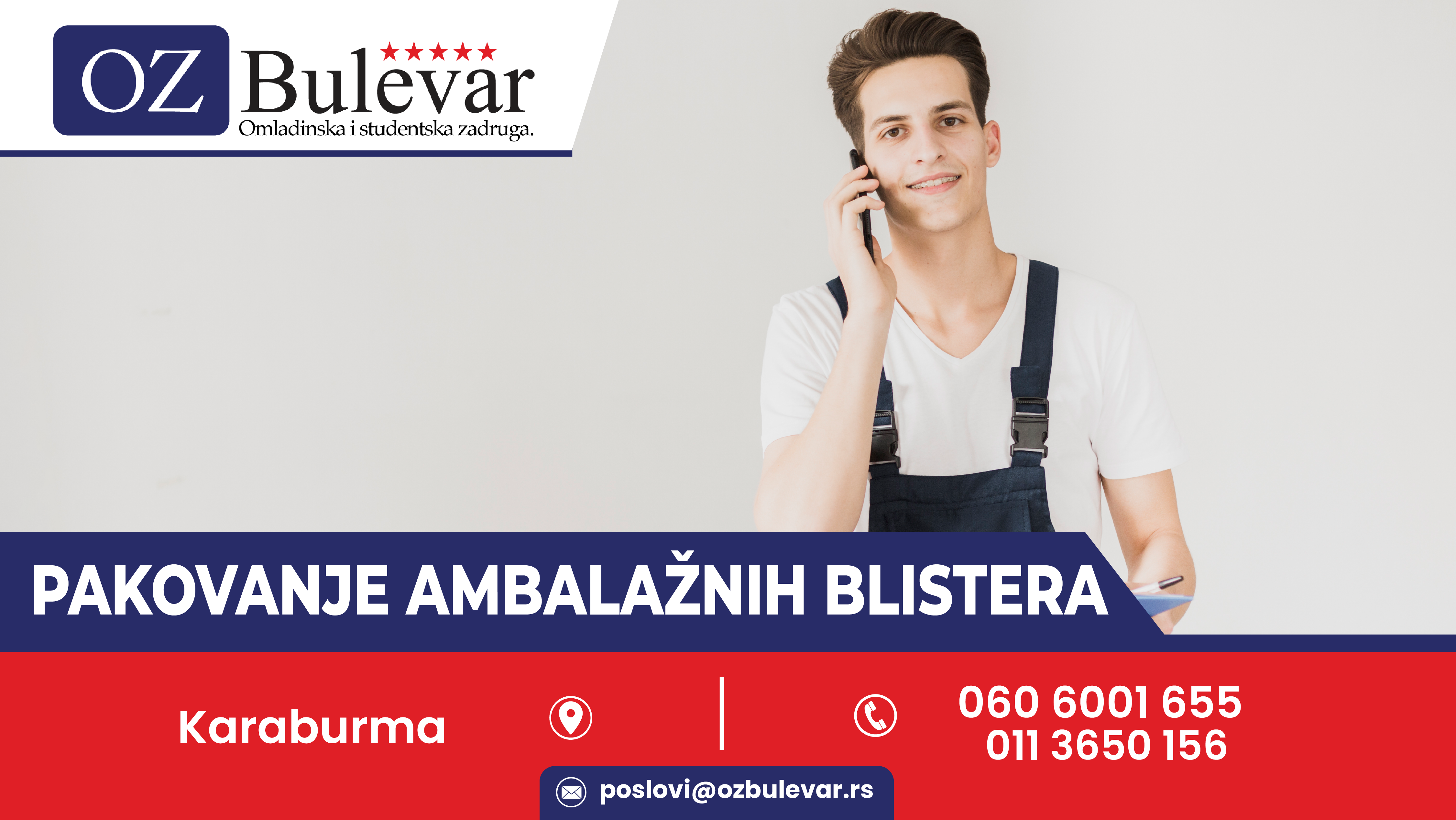 Pakovanje ambalažnih blistera u štampariji