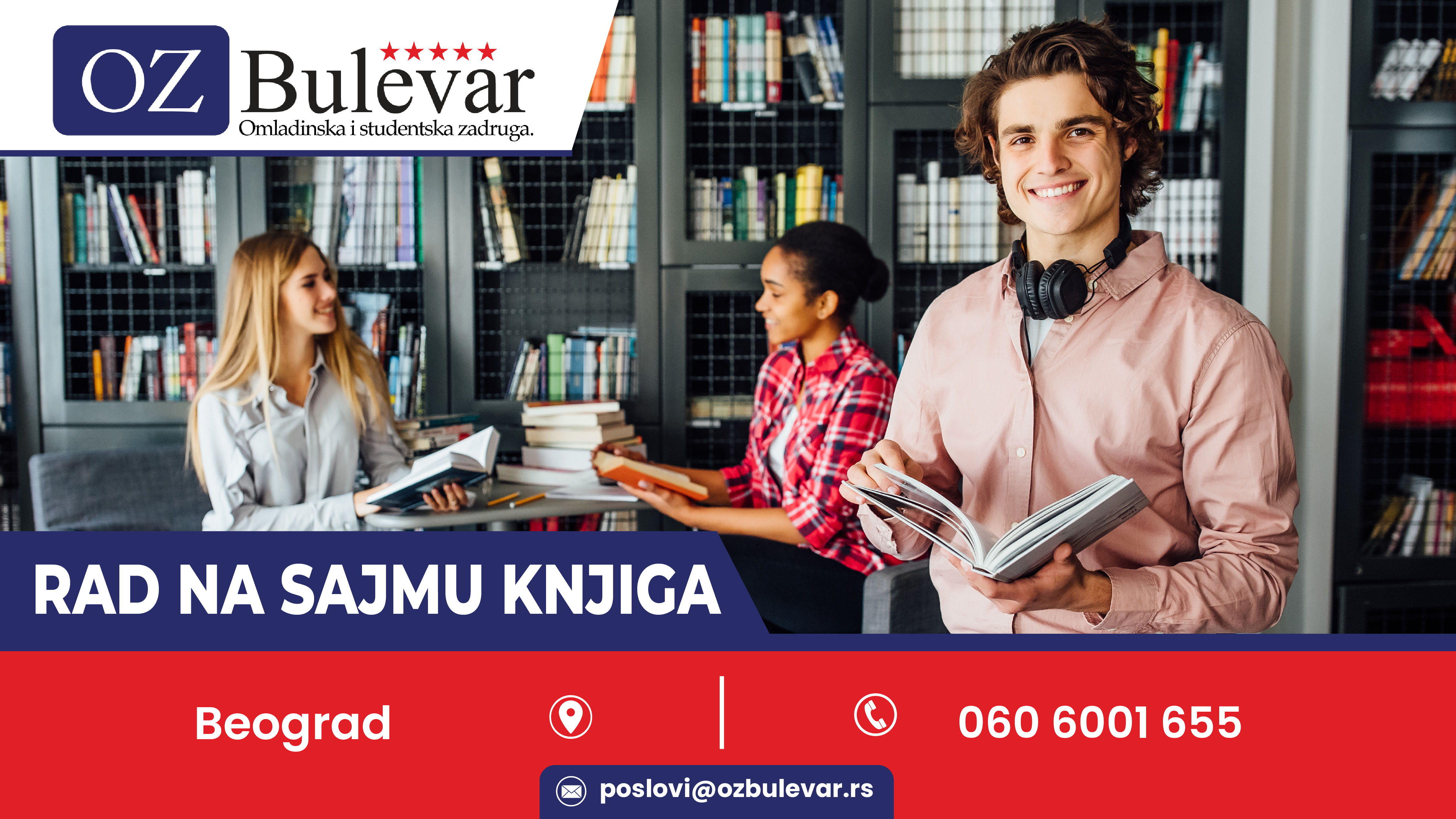 Radnik na sajmu knjiga