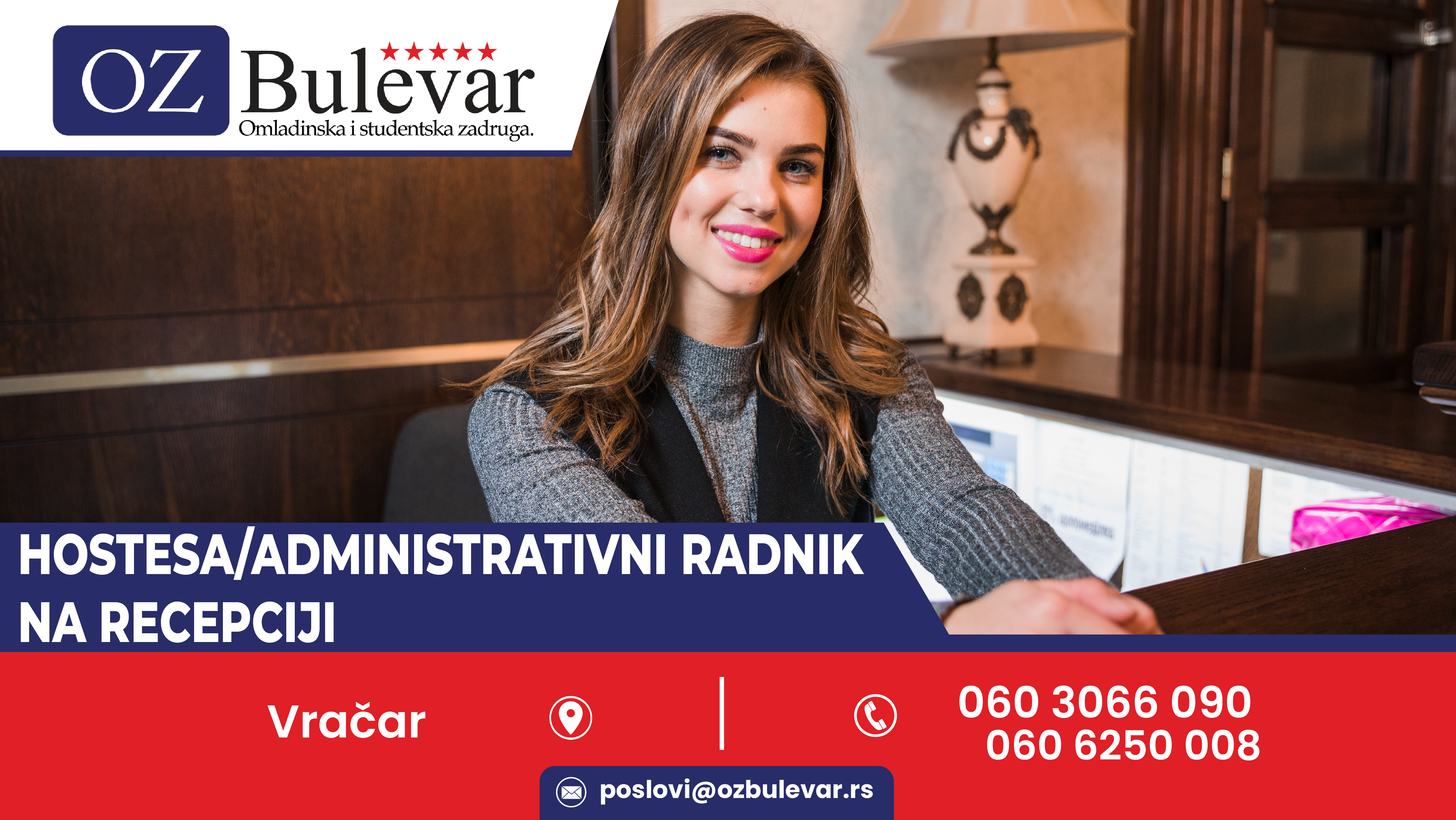 Hostesa/Administrativni radnik na recepciji