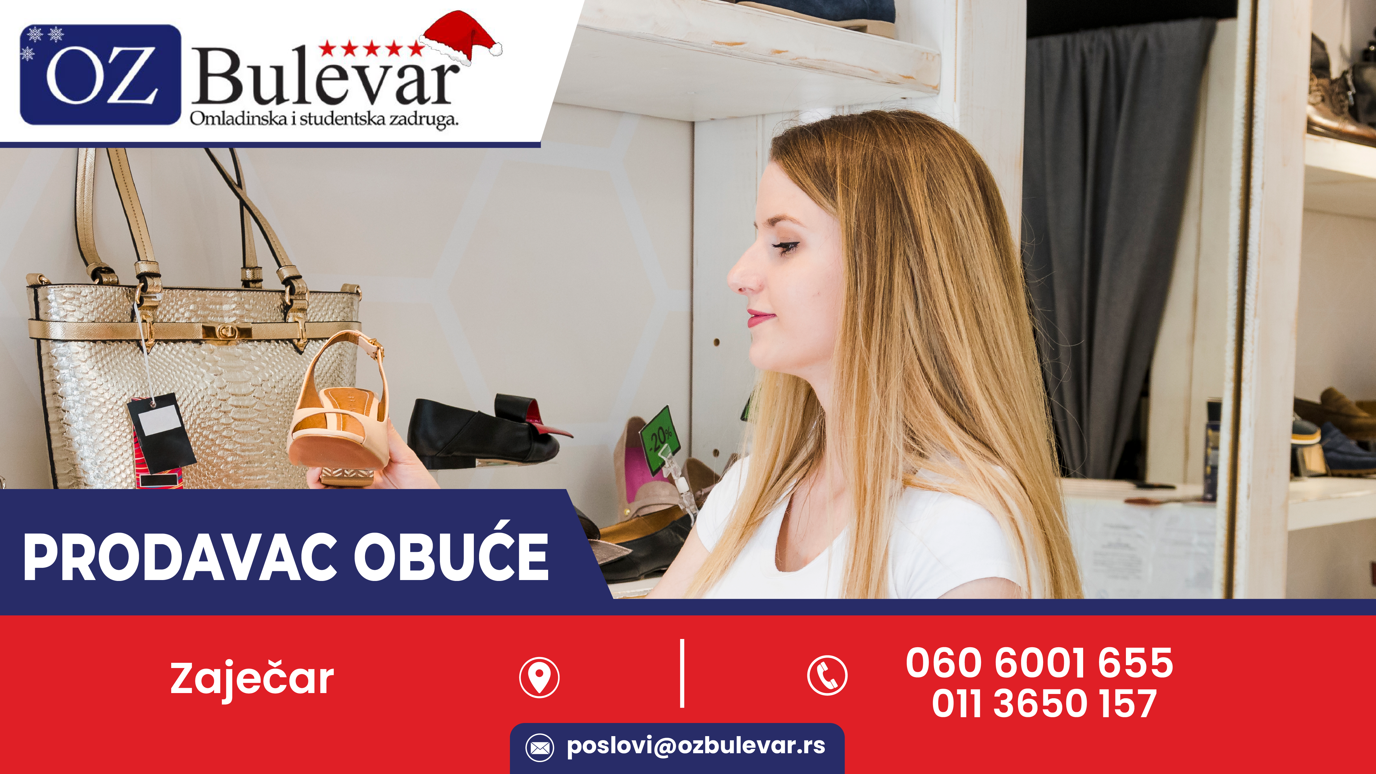 Radnik u prodavnici obuće