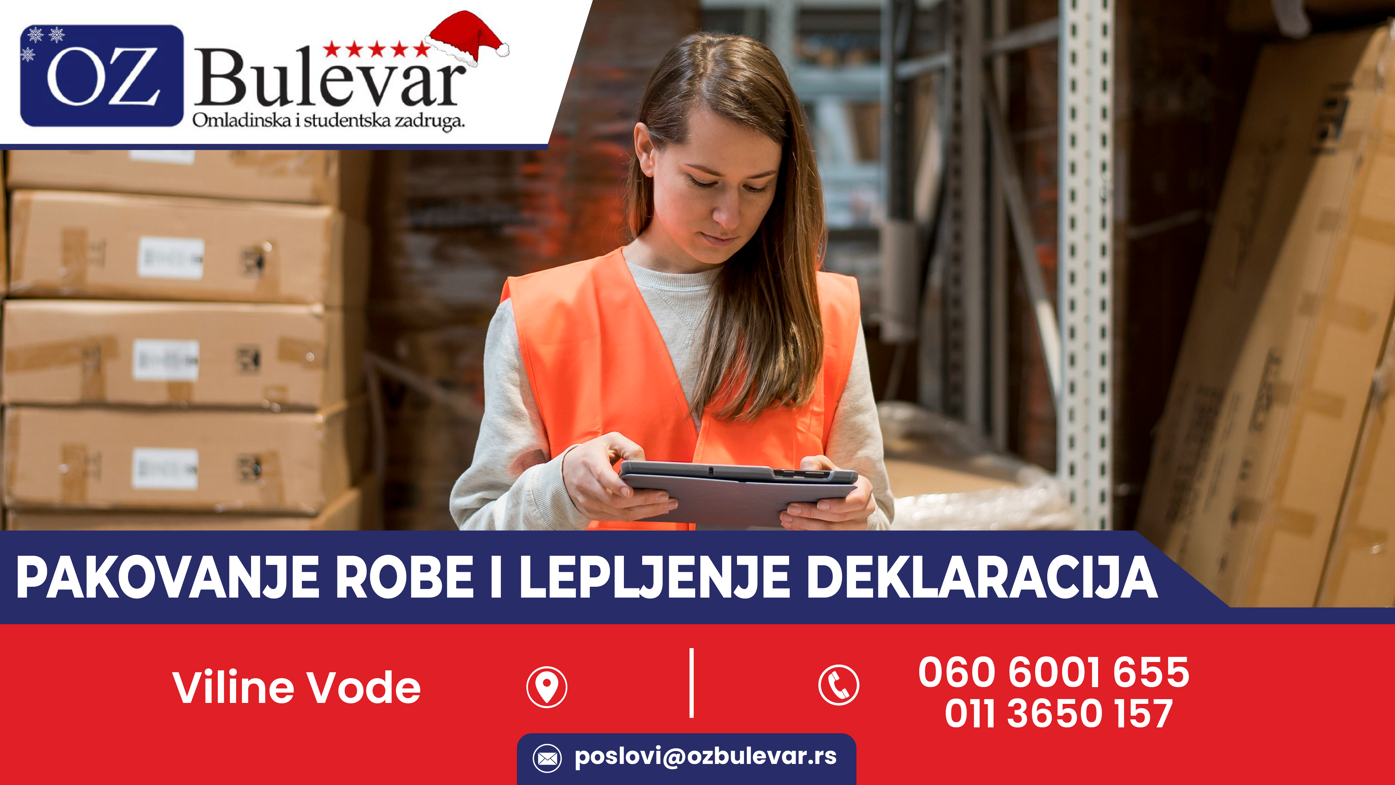 Pakovanje robe i lepljenje deklaracija