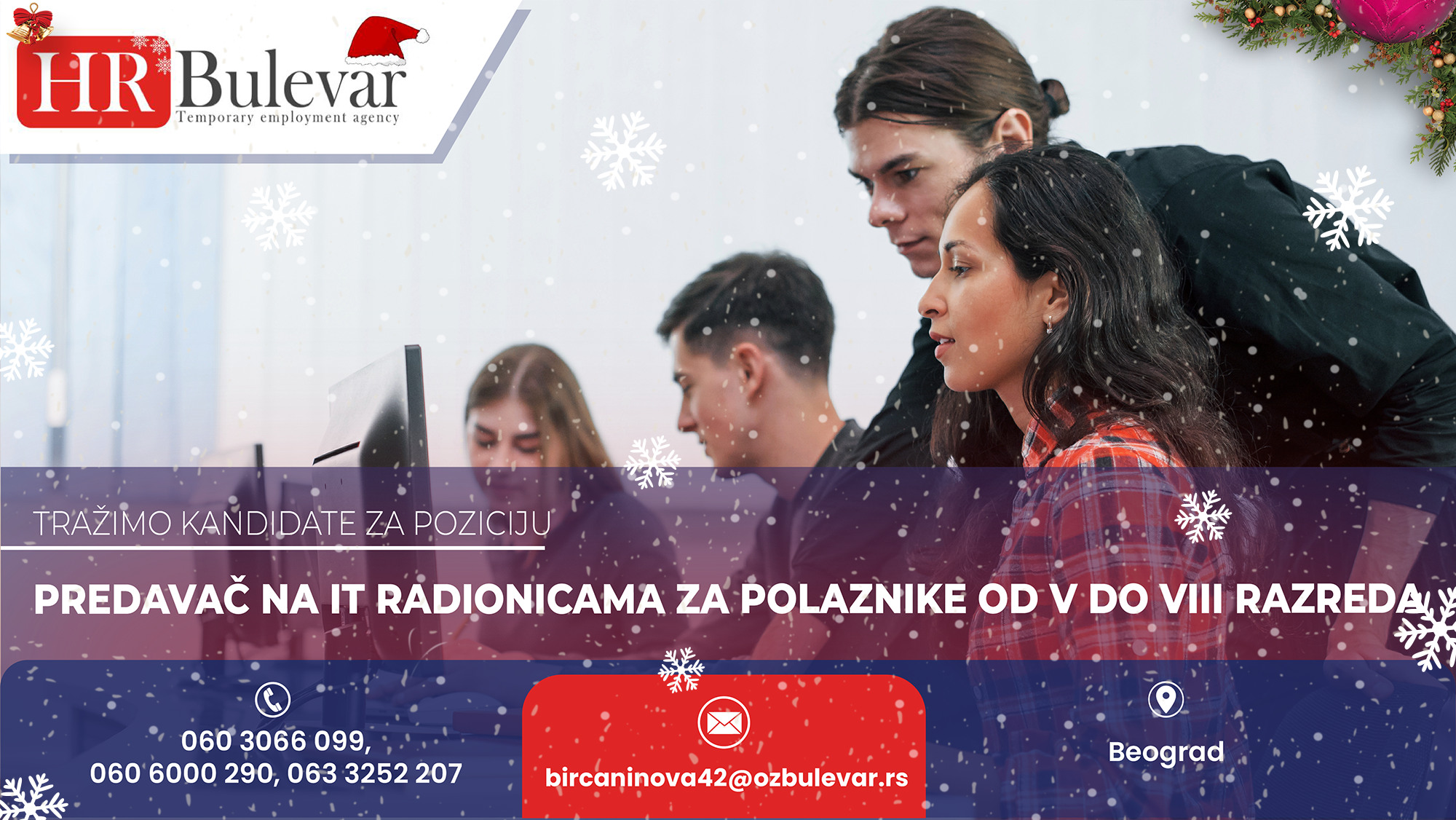 Predavač na IT radionicama za polaznike od V do VIII razreda