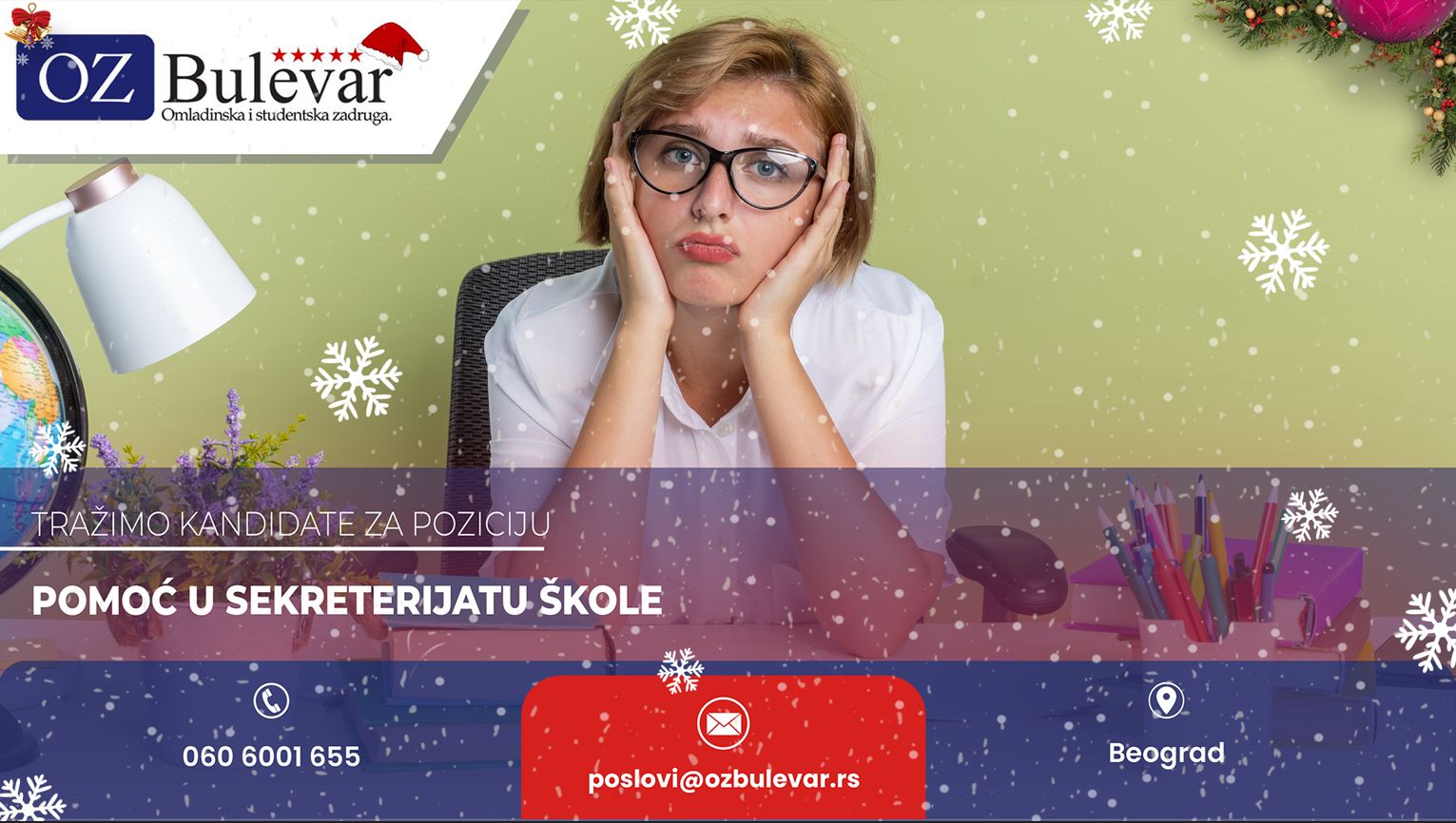 Pomoć u sekreterijatu škole