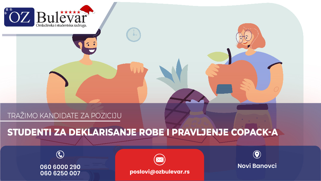 Studenti za deklarisanje robe i pravljenje copack-a