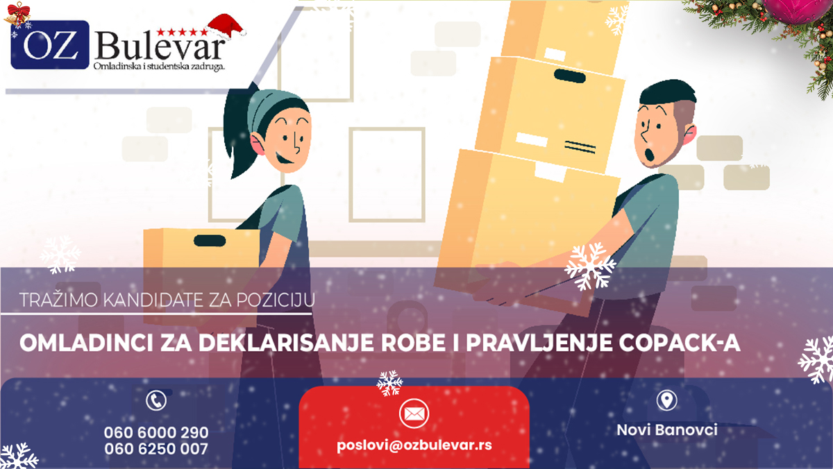 Omladinci za deklarisanje robe i pravljenje copack-a