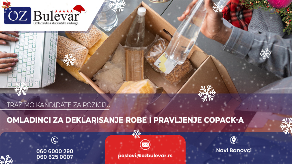 Omladinci za deklarisanje robe i pravljenje copack-a