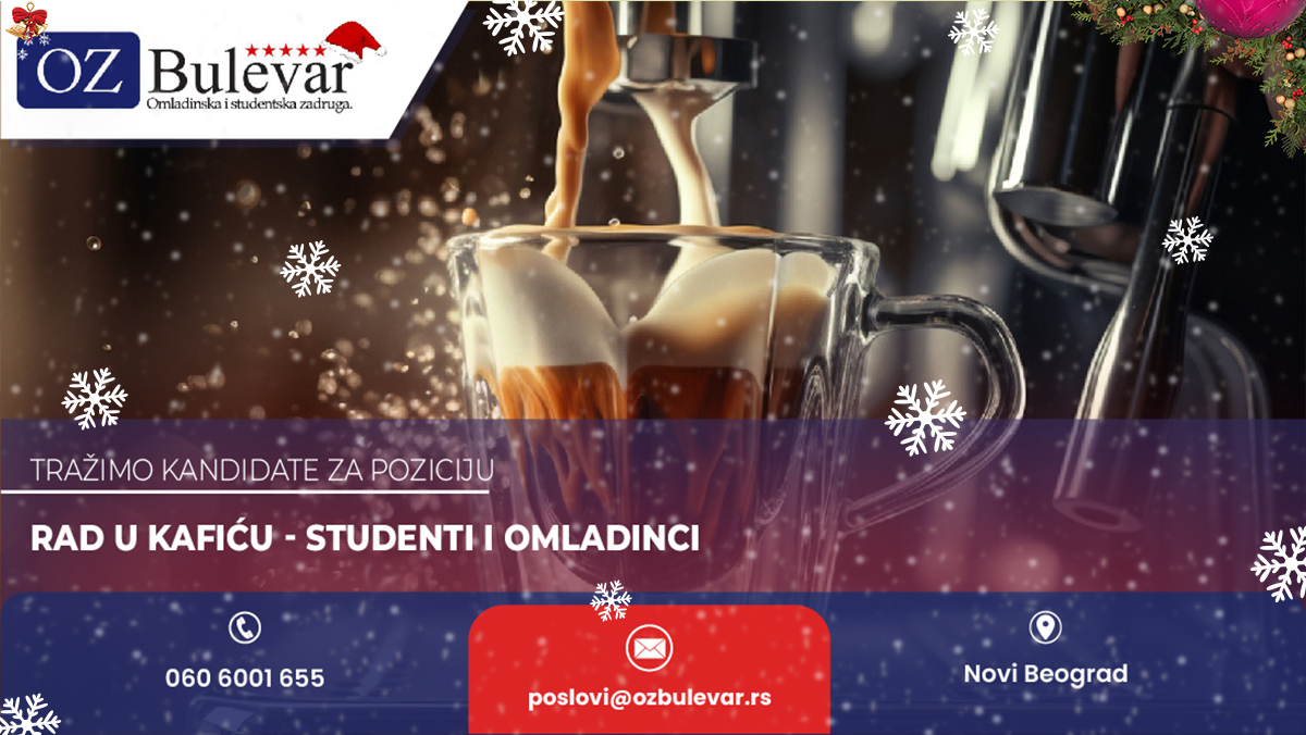 Rad u kafiću - studenti i omladinci