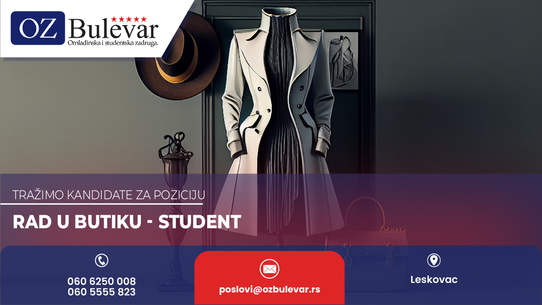 Rad u butiku - student