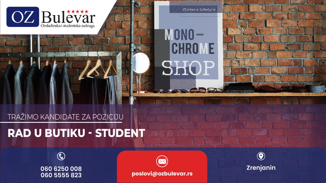Rad u butiku - student