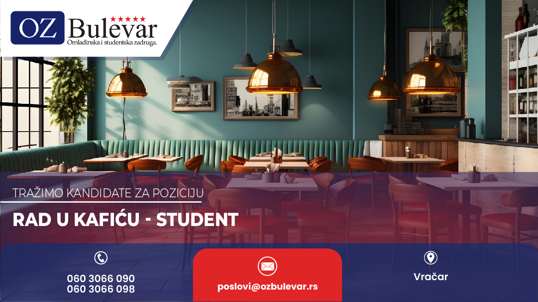 Rad u kafiću - student