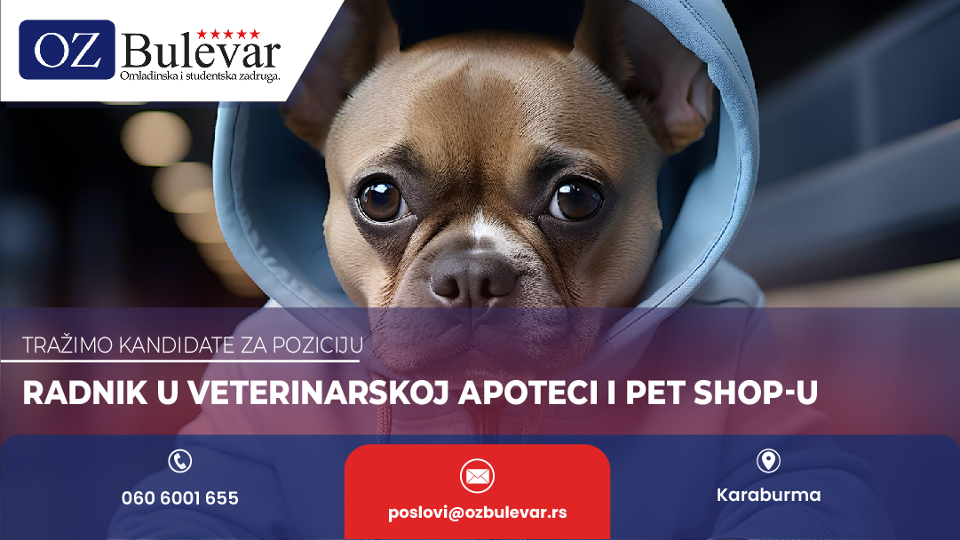 Radnik u veterinarskoj apoteci i pet shop-u