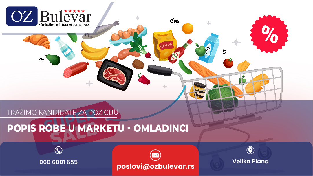 Popis robe u marketu - omladinci