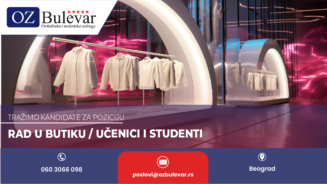 Radnik u butiku / učenici i studenti