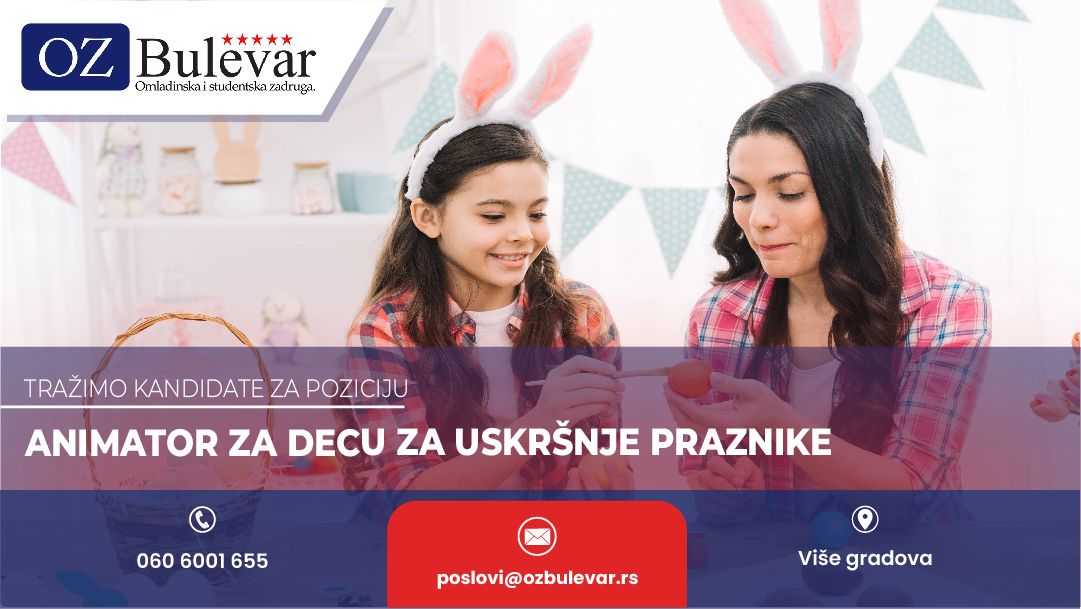Animator za decu za uskršnje praznike