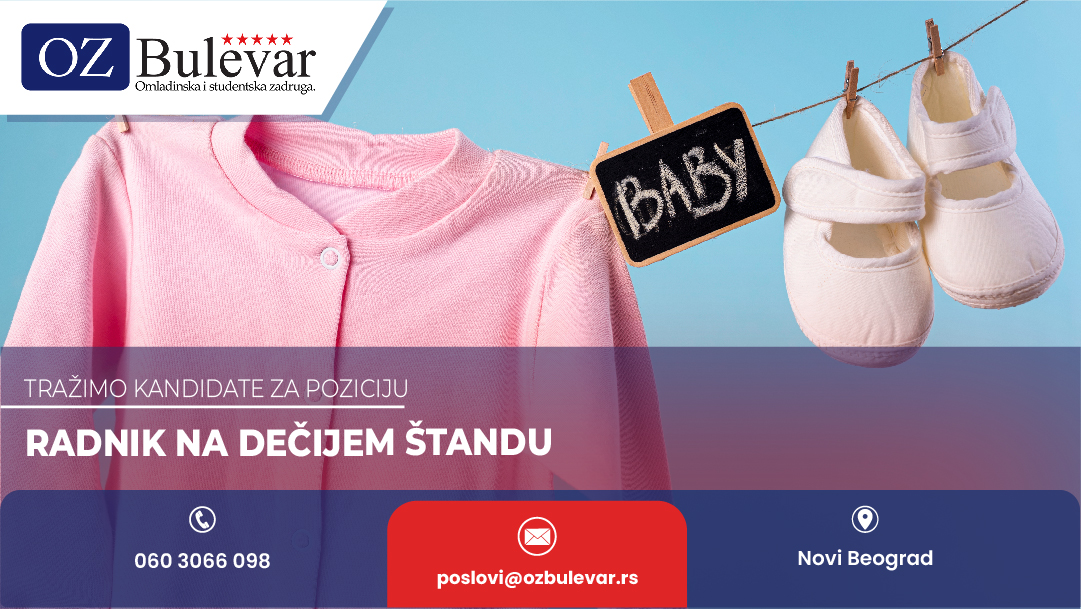 Radnik na dečijem štandu