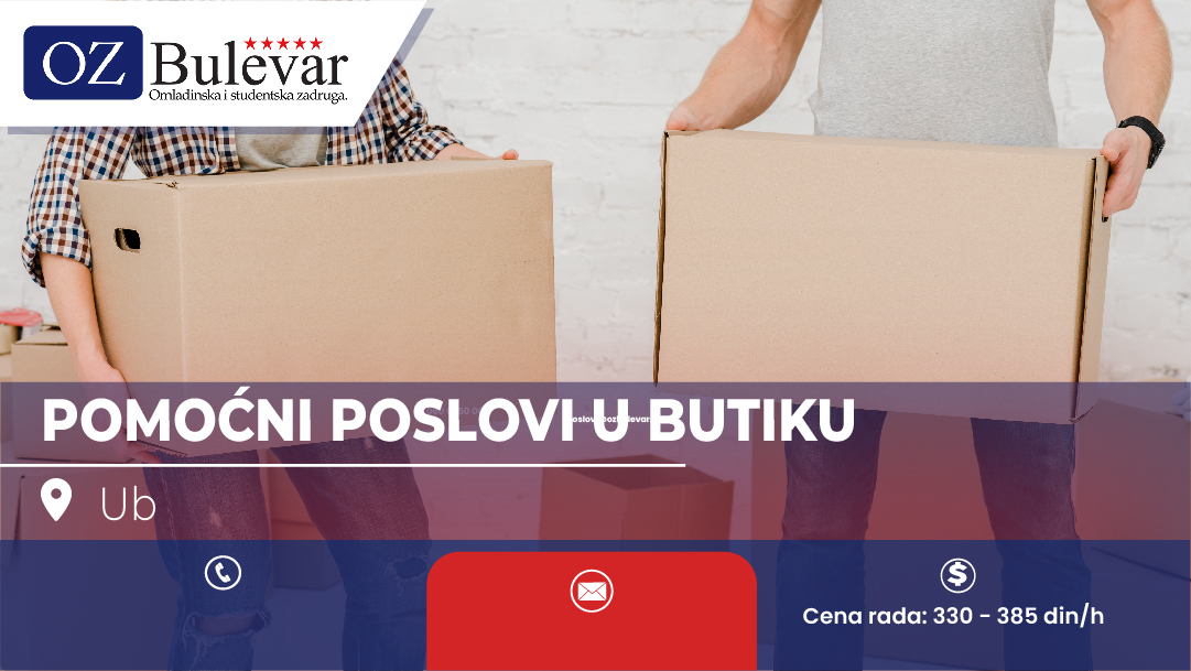 Pomocni poslovi u butiku