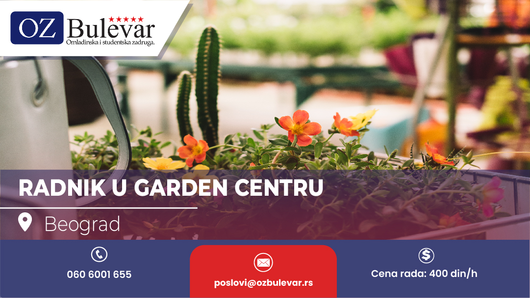 Radnik u garden centru