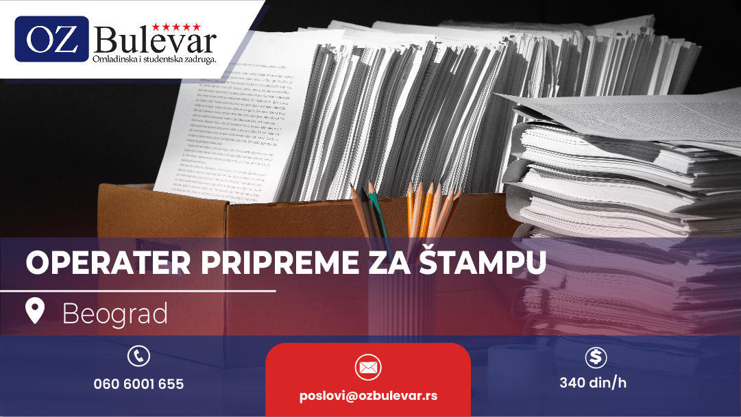 Operater pripreme za stampu
