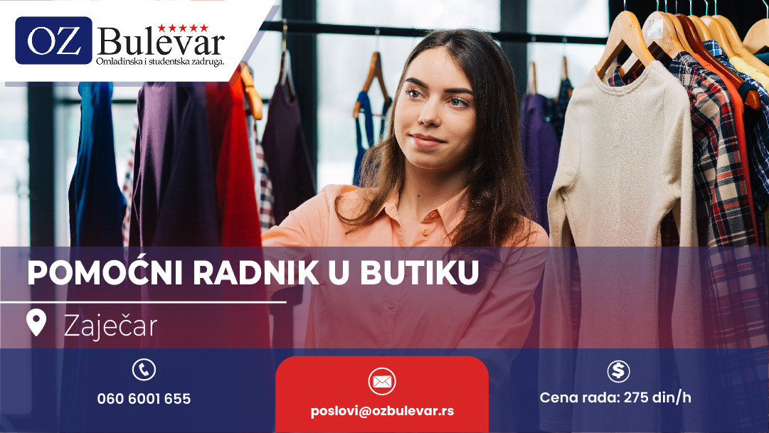 Pomoćni radnik u butiku