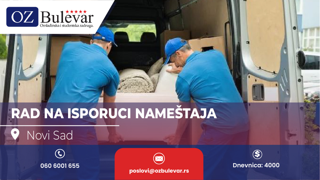 Rad na isporuci nameštaja