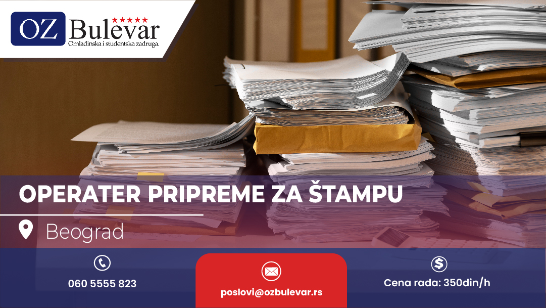 Operater pripreme za štampu