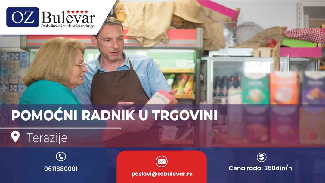 Pomoćni prodavac u trgovini