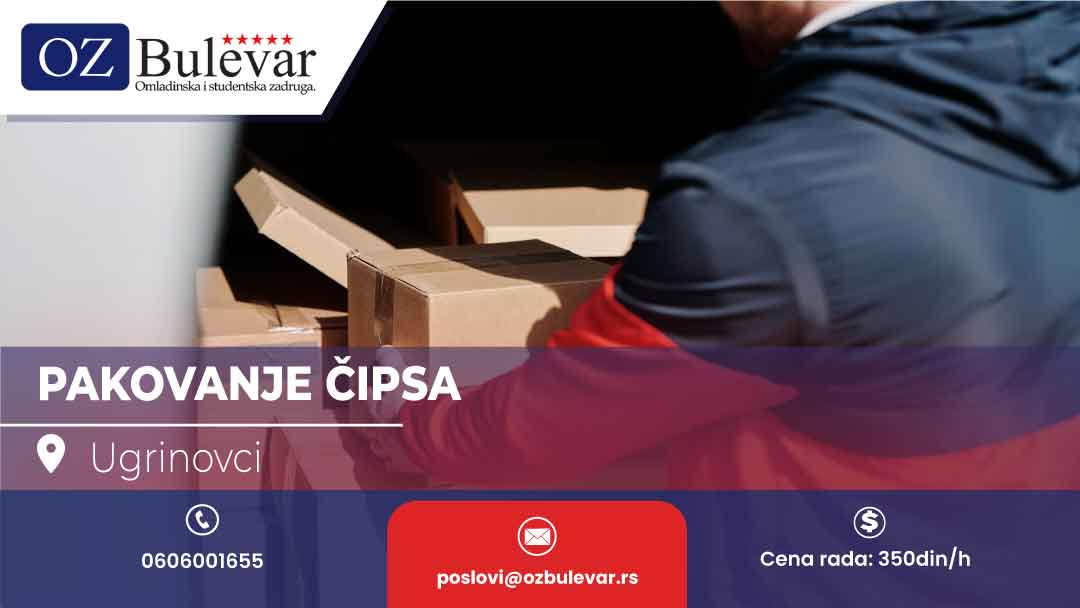 Hitno tražimo 20 radnika za pakovanje čipsa uz organizovan prevoz