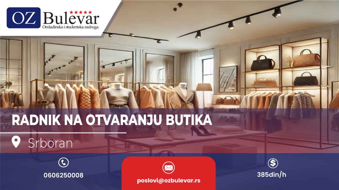 Radnik na otvaranju butika,Srbobran