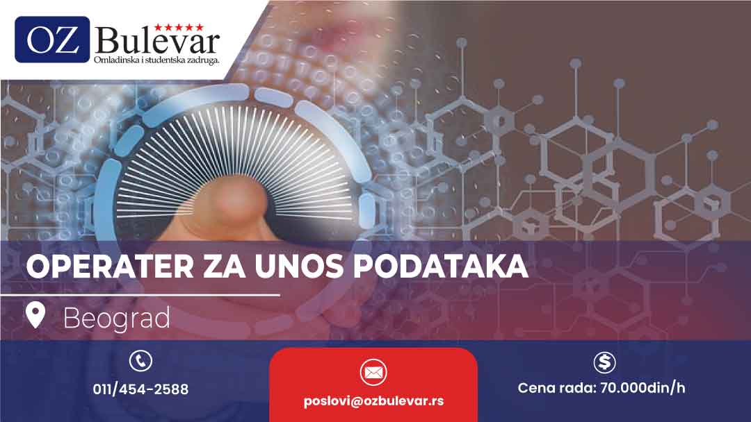  Operater za unos podataka