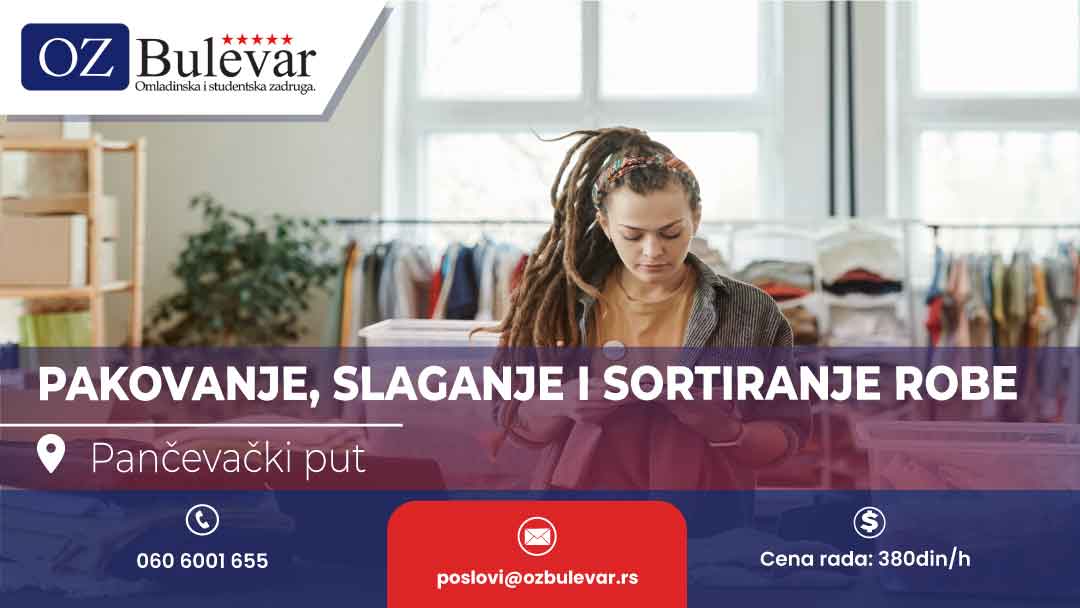 Radnik na pakovanju,slaganju i sortiranju robe