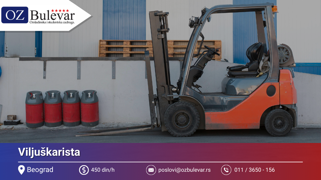 Viljuškarista | Posao za studente i omladince, Beograd