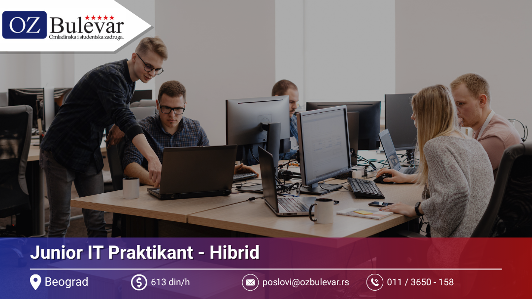 Junior IT Praktikant | Posao Za Studente | Omladinska Zadruga Bulevar