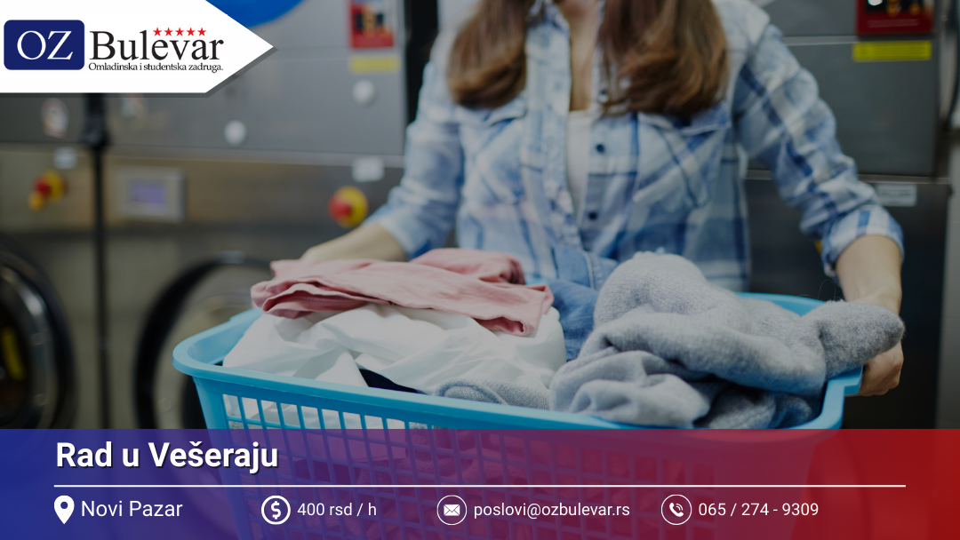 Radnik u vešeraju | Oglas za posao | Omladinska Zadruga Bulevar