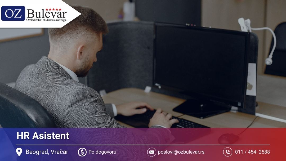 HR Asistent | Posao preko Omladinske zadruge Bulevar