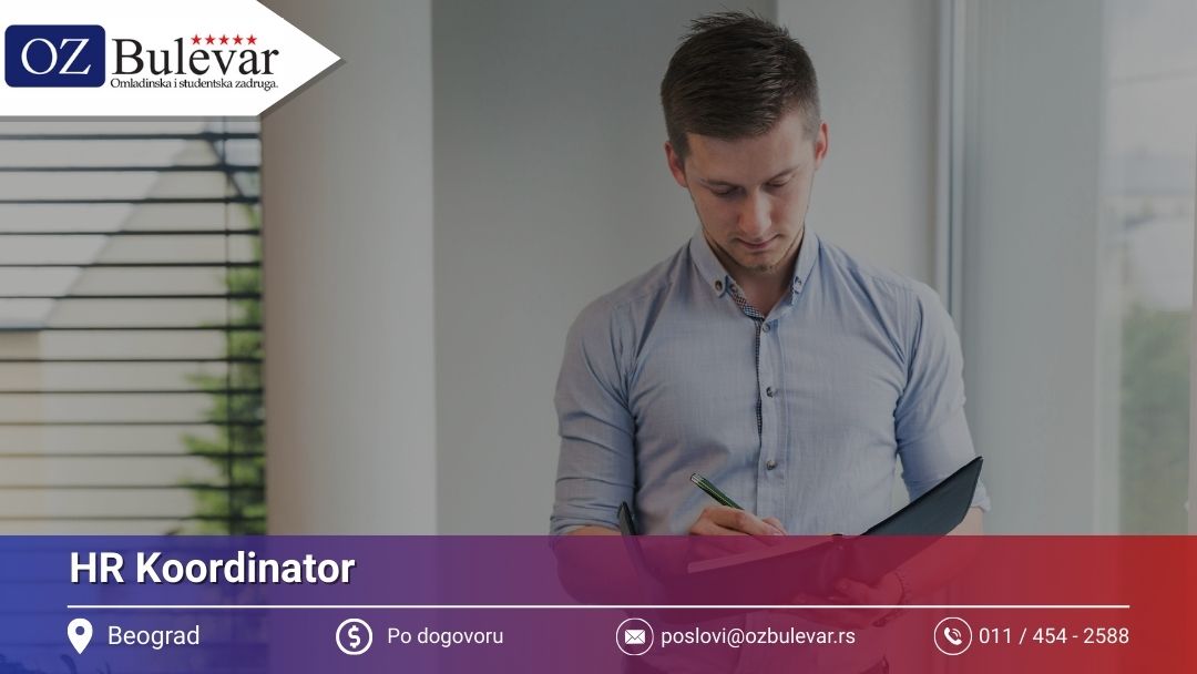 HR Koordinator | Posao preko Omladinske zadruge Bulevar
