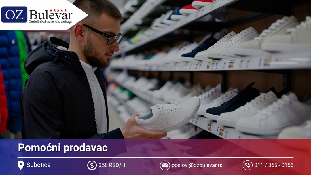 Pomoćni prodavac | Posao preko Omladinske zadruge Bulevar