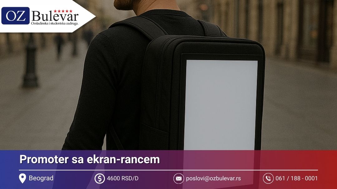 Promoter sa ekran-rancem | Posao preko Omladinske zadruge Bulevar