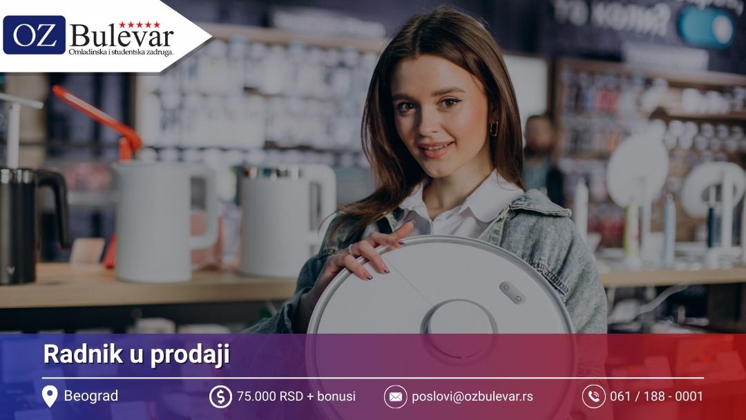 Radnik u prodaji | Posao preko Omladinske zadruge Bulevar