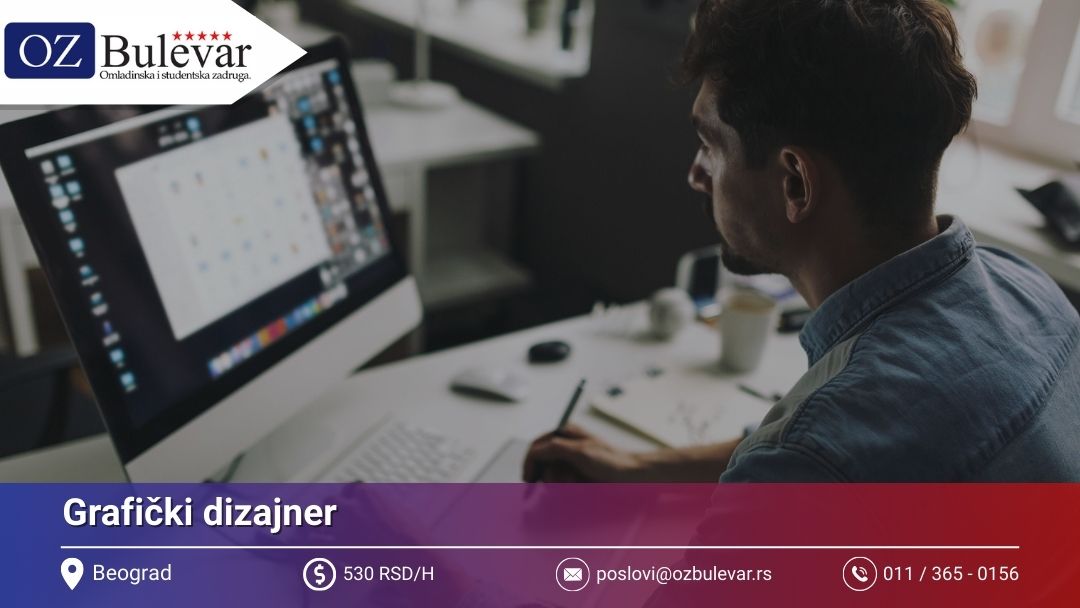 Grafički dizajner | Posao preko Omladinske zadruge Bulevar